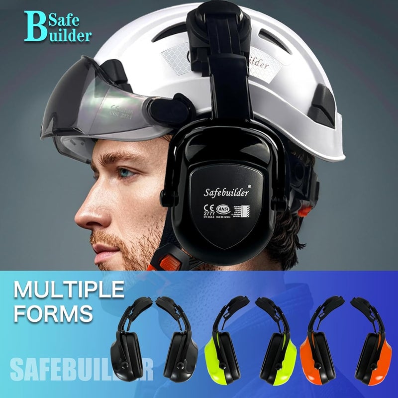SAFEBUILDER 30dB Ear Muffs Hard Hats Type Safety Earmuffs For Safety Helmet Hearing Protection Earmuffs ANSI S3.19 - Image 5
